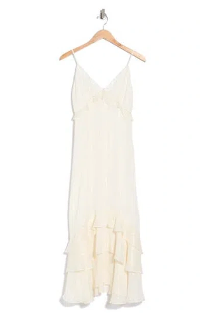 Cami Nyc Esmeralda Metallic Chiffon Maxi Dress In White