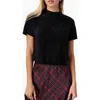 Cami Nyc Eugeny Short Sleeve Cashmere Sweater In Black