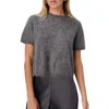 Cami Nyc Eugeny Short Sleeve Cashmere Sweater In Gray