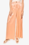 Cami Nyc Fabian High Waist Wide Leg Silk Pants In Cantaloupe