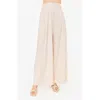 Cami Nyc Fabian Stripe Jacquard High Waist Wide Leg Stretch Silk Pants In White