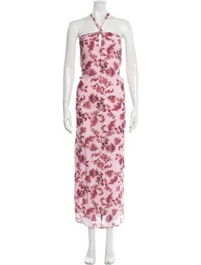 Pre-owned Cami Nyc Floral Print Long Dress W/ Tags In Pink