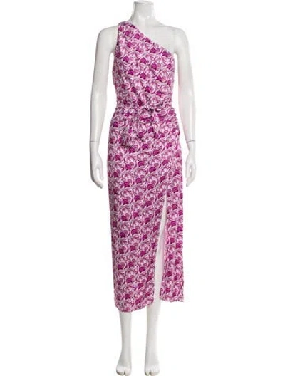 Pre-owned Cami Nyc Floral Print Long Dress In White