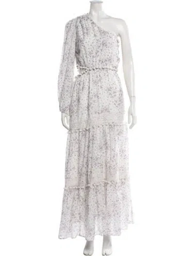 Pre-owned Cami Nyc Floral Print Long Dress In White