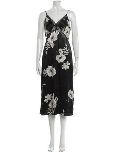 Pre-owned Cami Nyc Floral Print Midi Length Dress In Multi