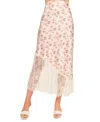 Cami Nyc Florian Hammered Silk Skirt Dutch Fields In Ivory In Dutch Fields