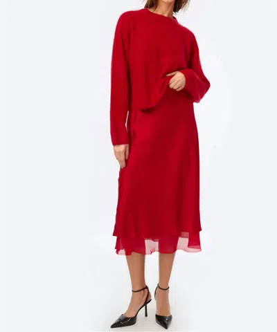 Cami Nyc Genoa Chiffon Skirt In Cardinal In Burgundy