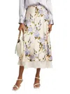 Cami Nyc Genoa Silk Chiffon-trimmed Midi-skirt In Moonflower Watercolor