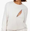Cami Nyc Haru Pearl Sweatshirt In Ceramic In Grey