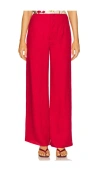 Cami Nyc Iracemi High Rise Linen Pant In Campari