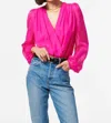 Cami Nyc Isa Bodysuit In Neon Pink In Pink