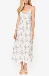 Cami Nyc Jacinta Floral Linen Midi Dress