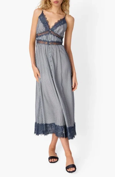 Cami Nyc Janaya Silk Chiffon Maxi Sundress In Blue