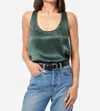 Cami Nyc Jane Silk Charmeuse Tank In Green