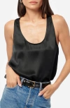 Cami Nyc Jane Silk Charmeuse Tank In Black