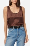Cami Nyc Jane Silk Charmeuse Tank In Chocolate
