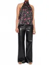 Cami Nyc Janice Mock-neck Halter Style Camisole Top In Black In Black