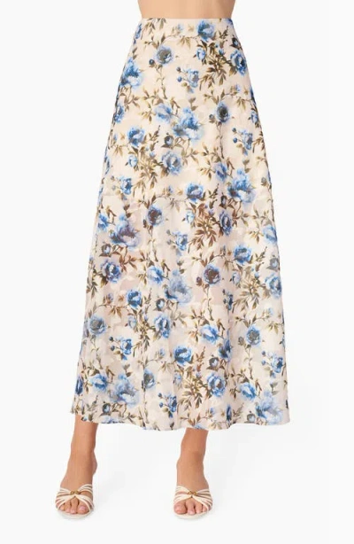 Cami Nyc Jayna Floral Burnout Chiffon Maxi Skirt In Multi