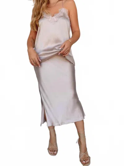 Cami Nyc Jessica Skirt In Sand In Gray
