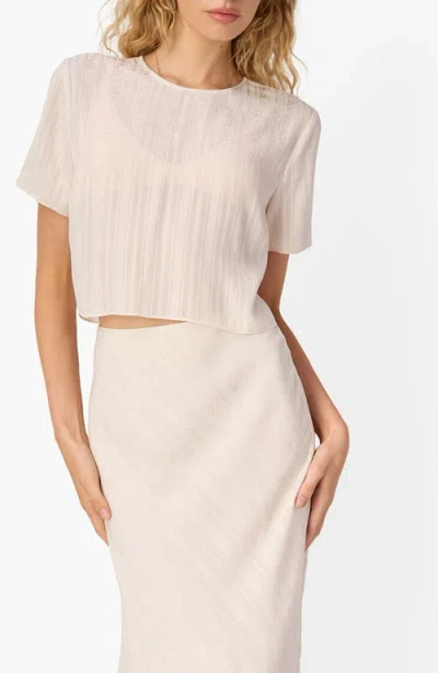 Cami Nyc Josey Jacquard Stripe Semisheer Top In Brown