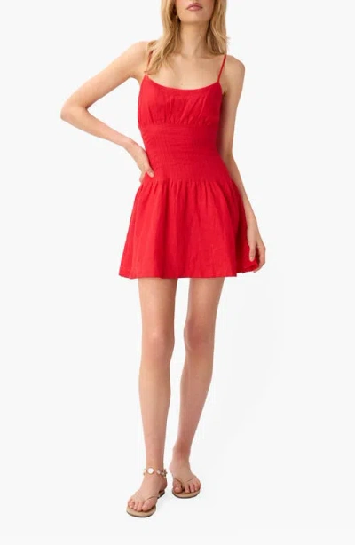 Cami Nyc Kairi Floral Linen Sundress In Red