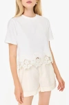 Cami Nyc Keanu Lace Hem T-shirt In White