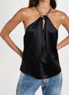 Cami Nyc Elody Halter Cami Top In Navy In Black