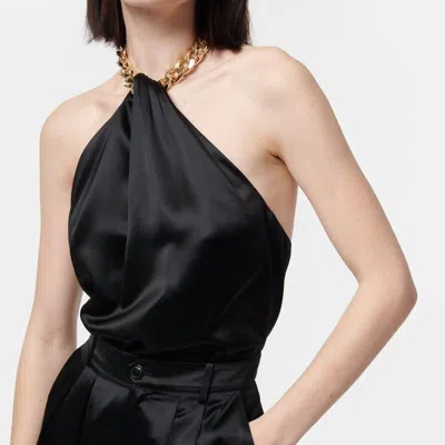 Cami Nyc Kenley Chain-strap Halter Cami In Black