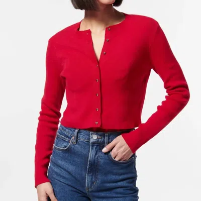 Cami Nyc Kimbra Cotton Sweater In Scarlet Red In Burgundy