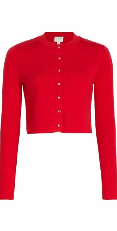 Cami Nyc Kimra Cotton Cardigan In Red