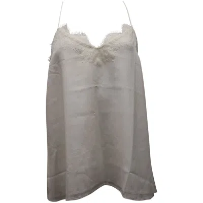 Cami Nyc Lace Trim Camisole In White Silk