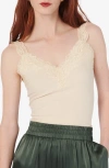Cami Nyc Lani Lace Trim Rib Tank Top In Bone
