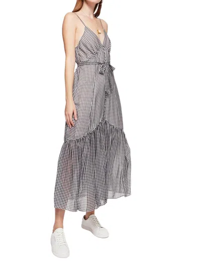 Cami Nyc Laurel Dress In Black Mini Gingham In Gray