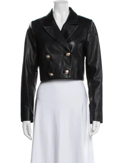 Pre-owned Cami Nyc Leather Blazer In Black