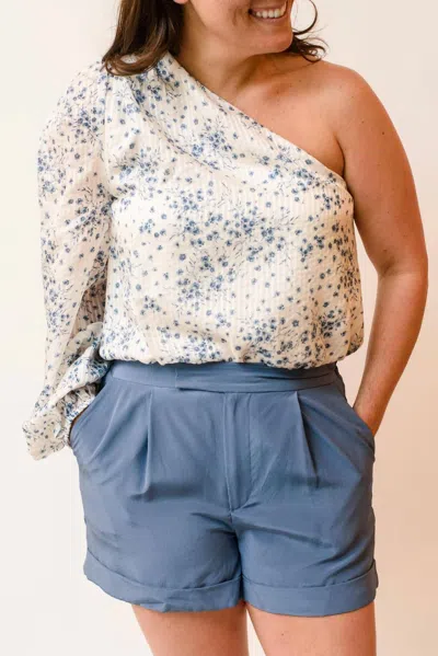 Cami Nyc Lenore Bodysuit In Blue Floral