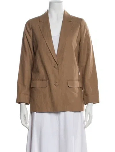 Pre-owned Cami Nyc Linen Blazer In Brown