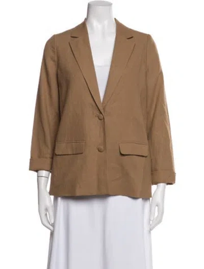 Pre-owned Cami Nyc Linen Blazer In Brown