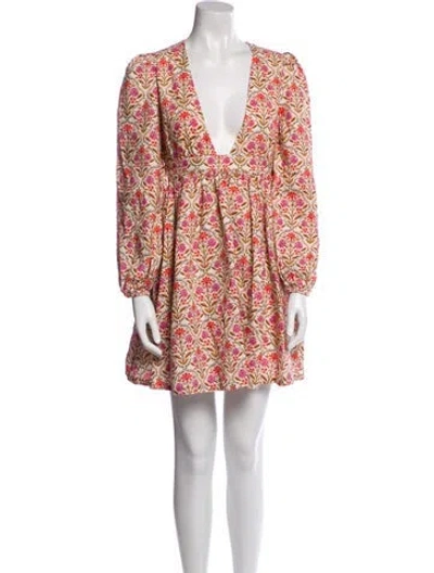 Pre-owned Cami Nyc Linen Knee-length Dress In Neutral