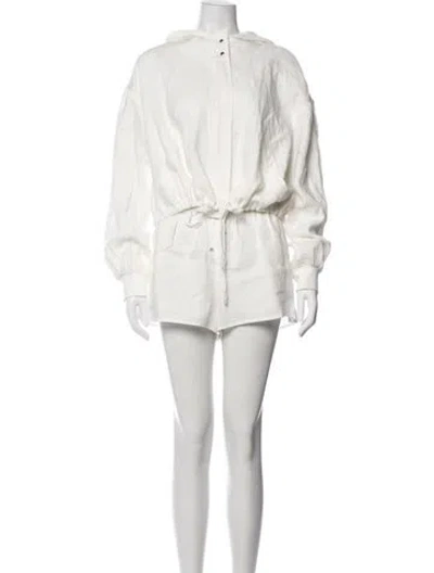 Pre-owned Cami Nyc Linen Short Set W/ Tags In White