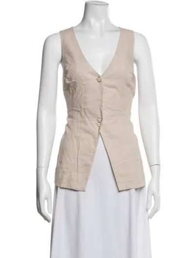 Pre-owned Cami Nyc Linen Vest W/ Tags In Neutrals
