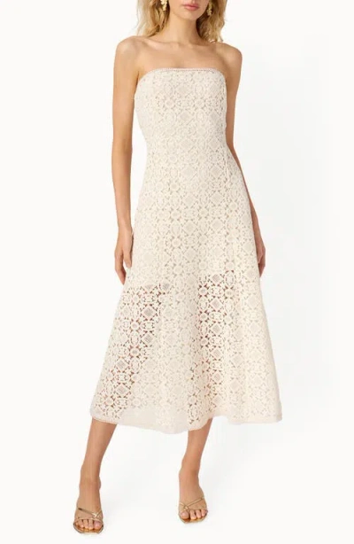 Cami Nyc Lisboa Strapless Crochet Dress In Ceramic In Neutral