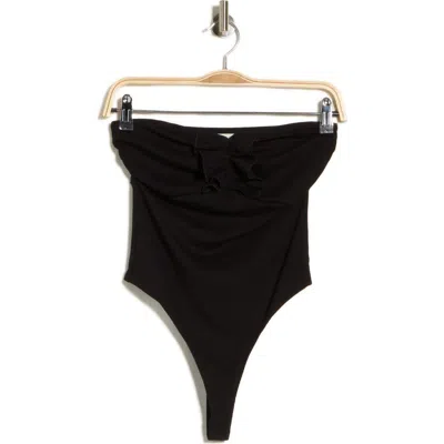 Cami Nyc Livvy Strapless Rib Knit Bodysuit In Black