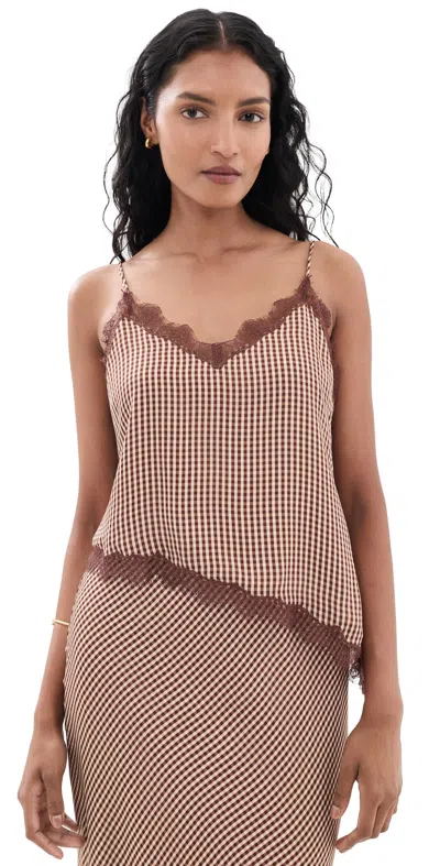 Cami Nyc Lizette Camisole Brown Gingham