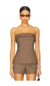 Cami Nyc London Strapless Top In Brown