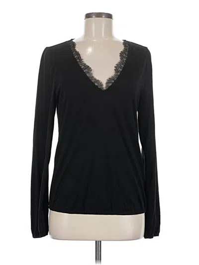 Pre-owned Cami Nyc Long Sleeve Top Black V-neck Tops