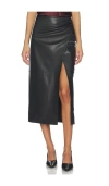 Cami Nyc Lorena Vegan Leather Skirt In Black