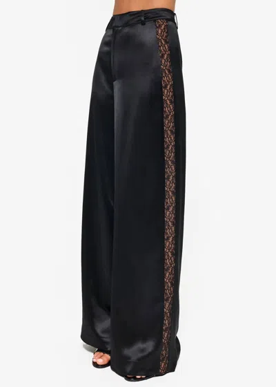 Cami Nyc Lorenza Sheer Lace High-waist Pants In Black
