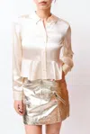 Cami Nyc Lorina Blouse In Pink In Silver