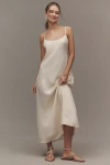 Cami Nyc Luz Sleeveless Silk Blend Metallic Maxi Dress In White