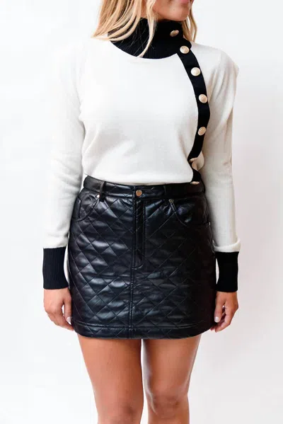 Cami Nyc Macy Vegan Leather Skirt In Black